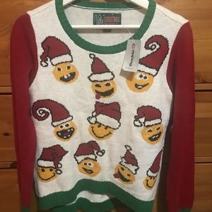 Buckle Emoji Ugly Christmas Sweater, Small NWT